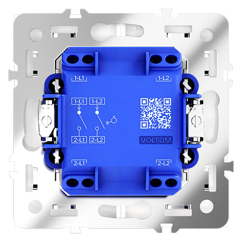 Выключатель двухклавишный встраиваемый с самовозвратом Voltum S70 Кашемир VLS020603 — изображение 3