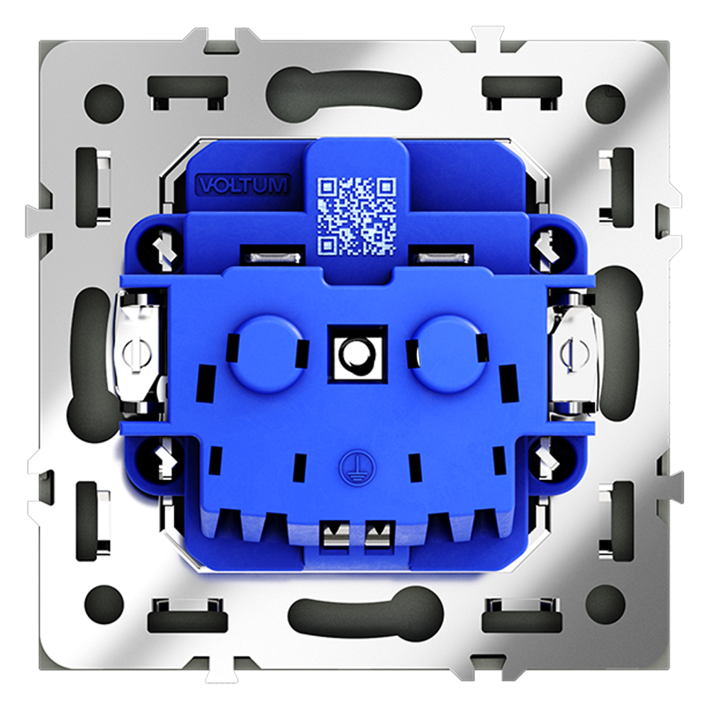 Розетка встраиваемая Voltum S70 с заземлением Soft touch Графит VLS040107 — изображение 3