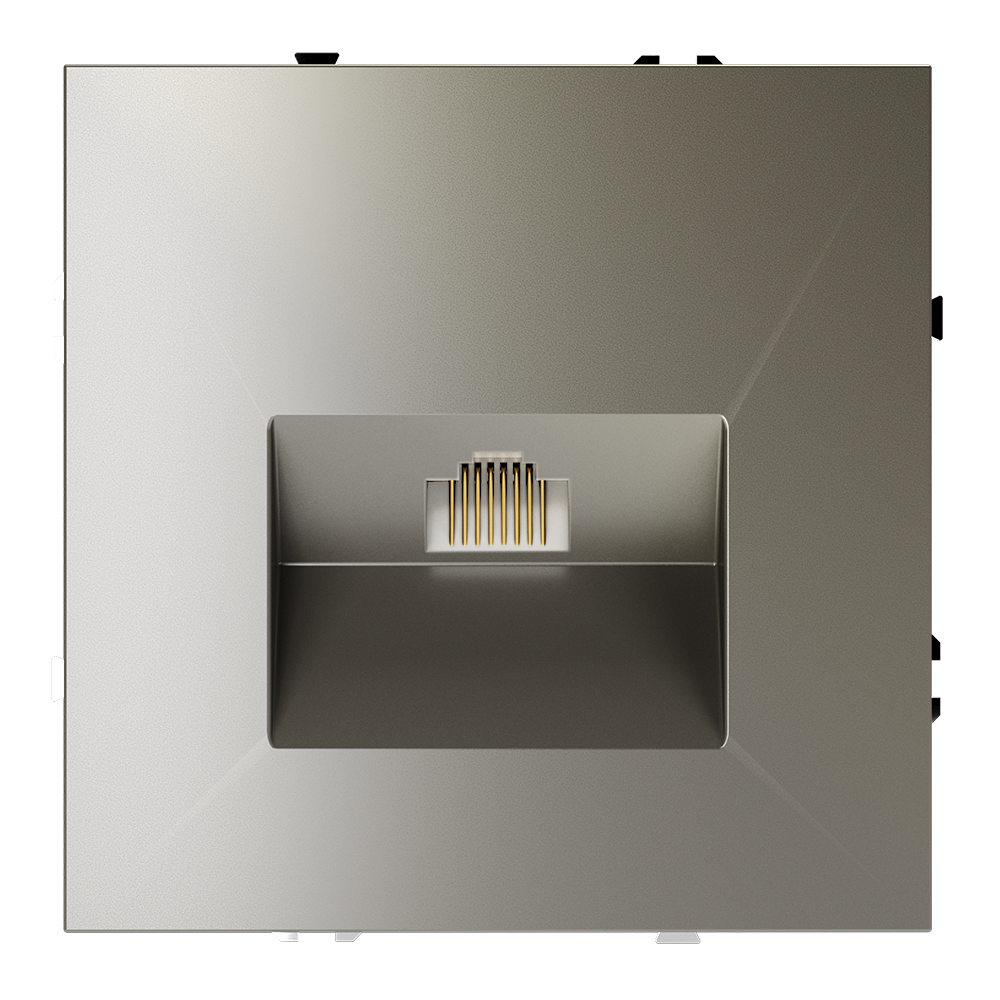 Розетка встраиваемая Ethernet Voltum S70 RJ45 cat.6 Шелк VLS060104