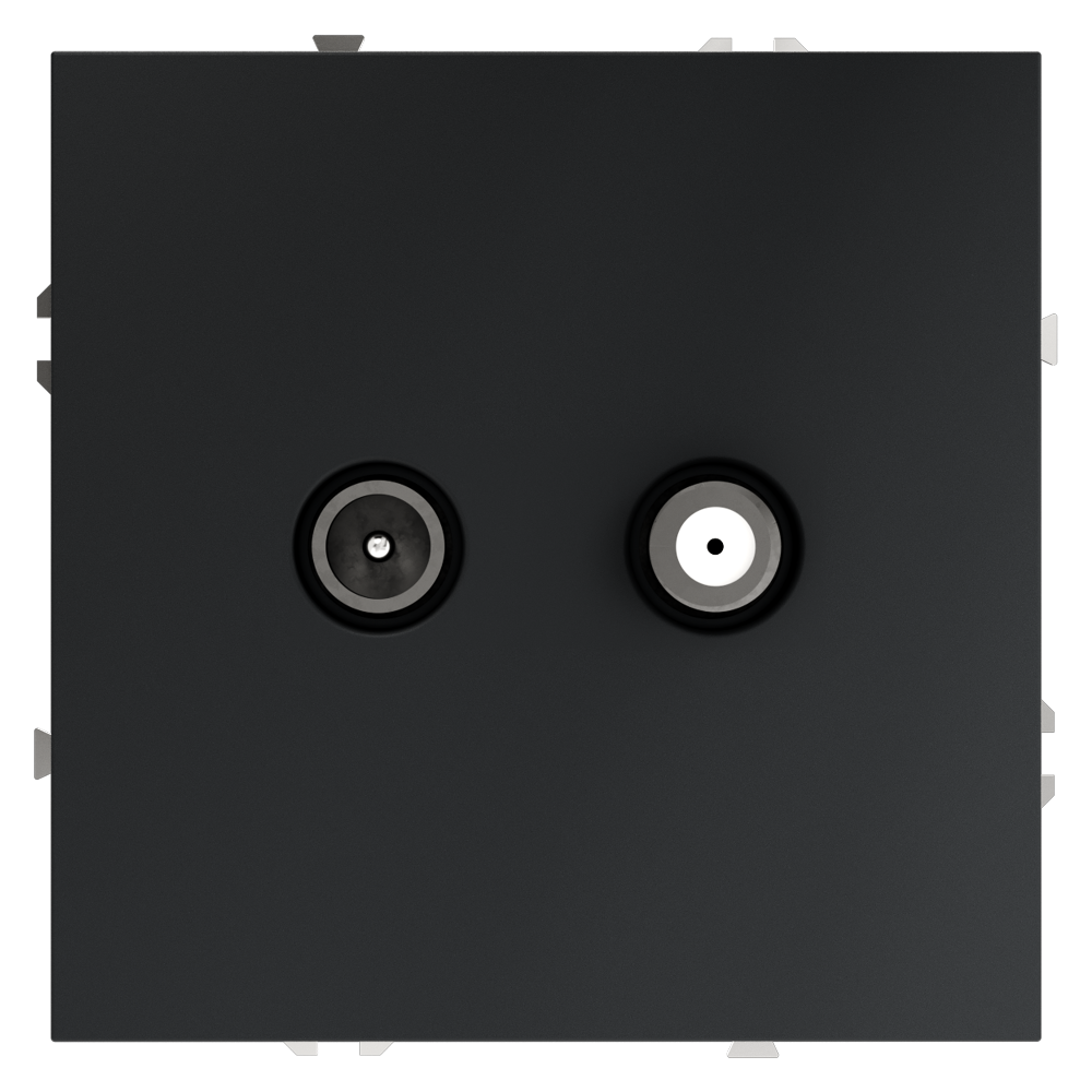 Розетка встраиваемая TV-SAT Voltum S70 оконечная Графит VLS060407