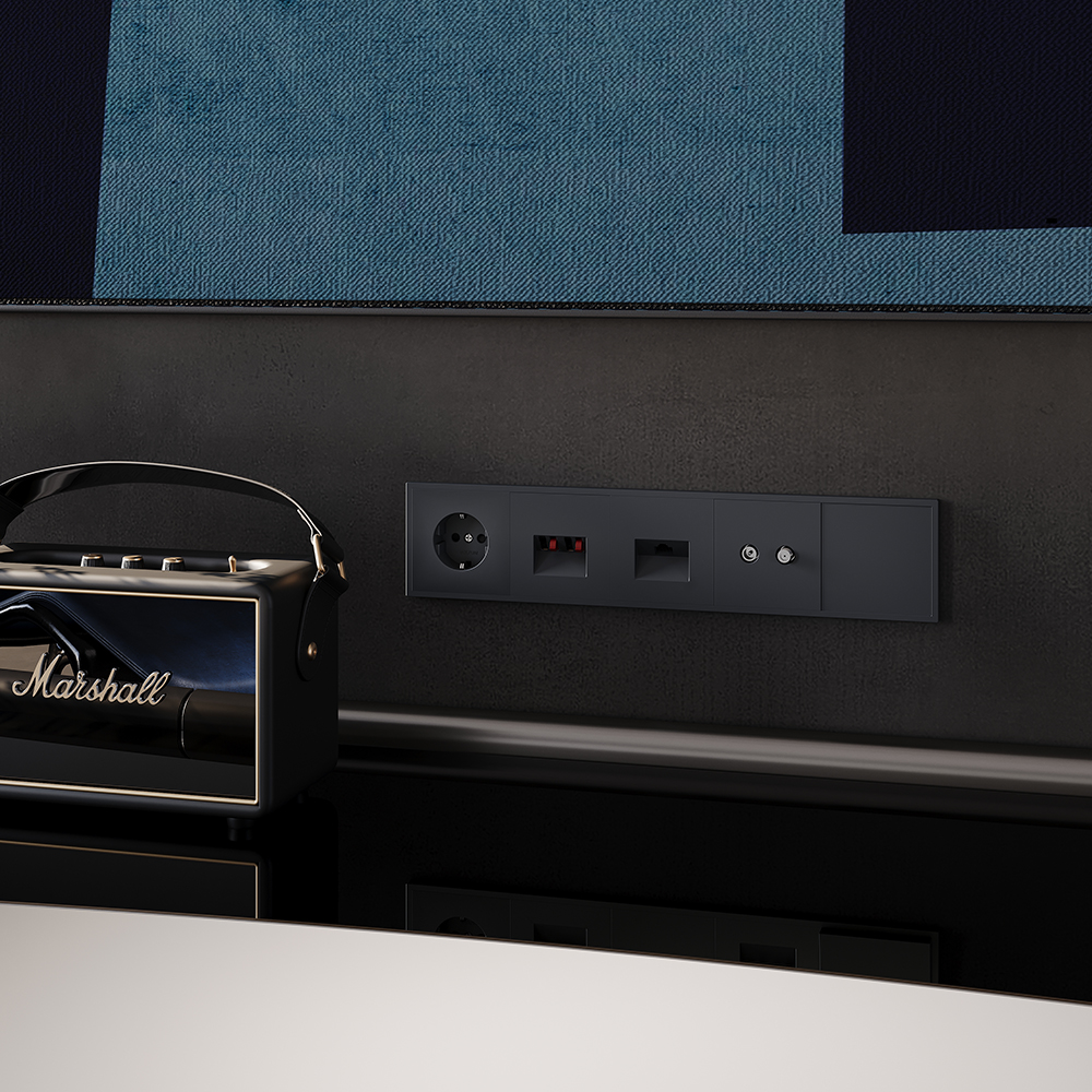 Розетка встраиваемая TV-SAT Voltum S70 оконечная Графит VLS060407 — изображение 5