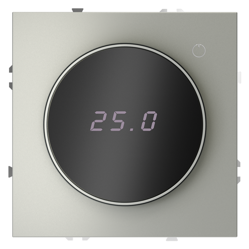 Терморегулятор электронный Voltum S70 с индикацией и датчиком, для теплого пола Сталь VLS070105