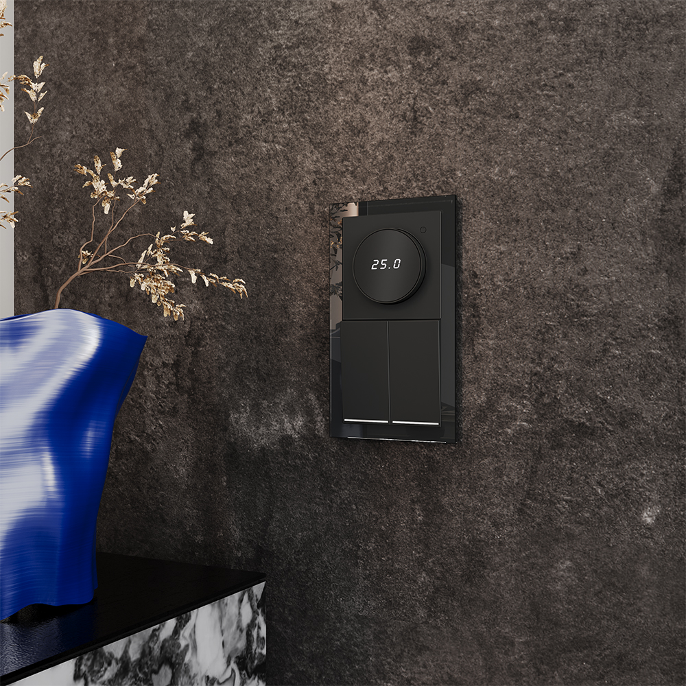 Терморегулятор электронный Voltum S70 с индикацией и датчиком, для теплого пола Черный матовый VLS070108 — изображение 5