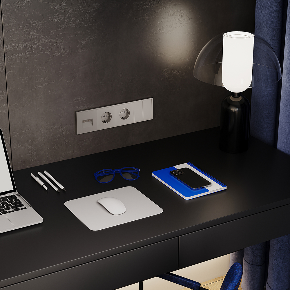 Рамка пластиковая Voltum S70 на 4 поста Шелк глянцевый VLS100404 — изображение 3