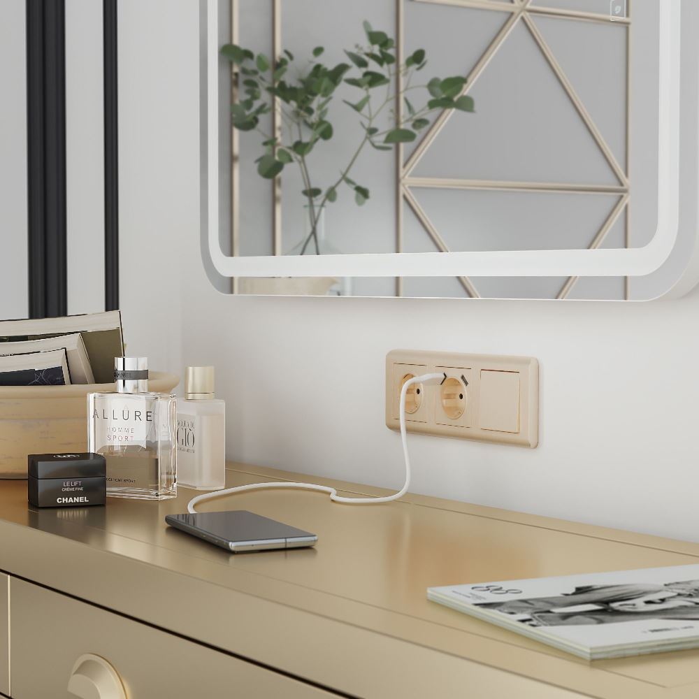 Накладка для розетки Werkel USB Шампань рифленый W1179510 — изображение 2