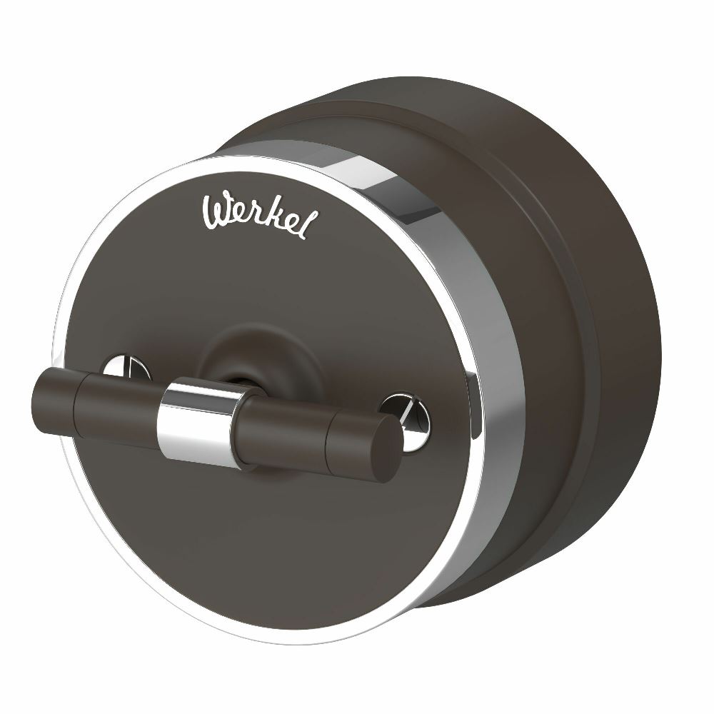 Переключатель-выключатель одноклавишный Werkel Vintage Мокко матовый / Хром W5812052